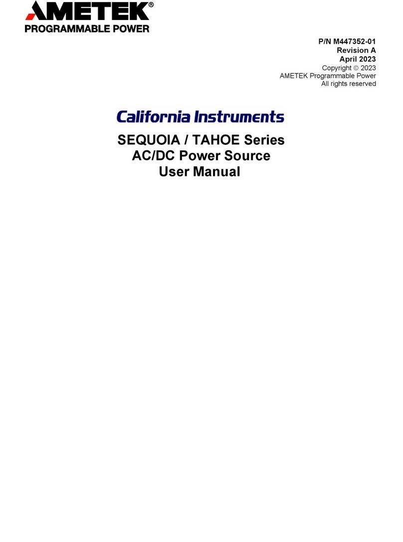 Ametek SEQUOIA Series user manual