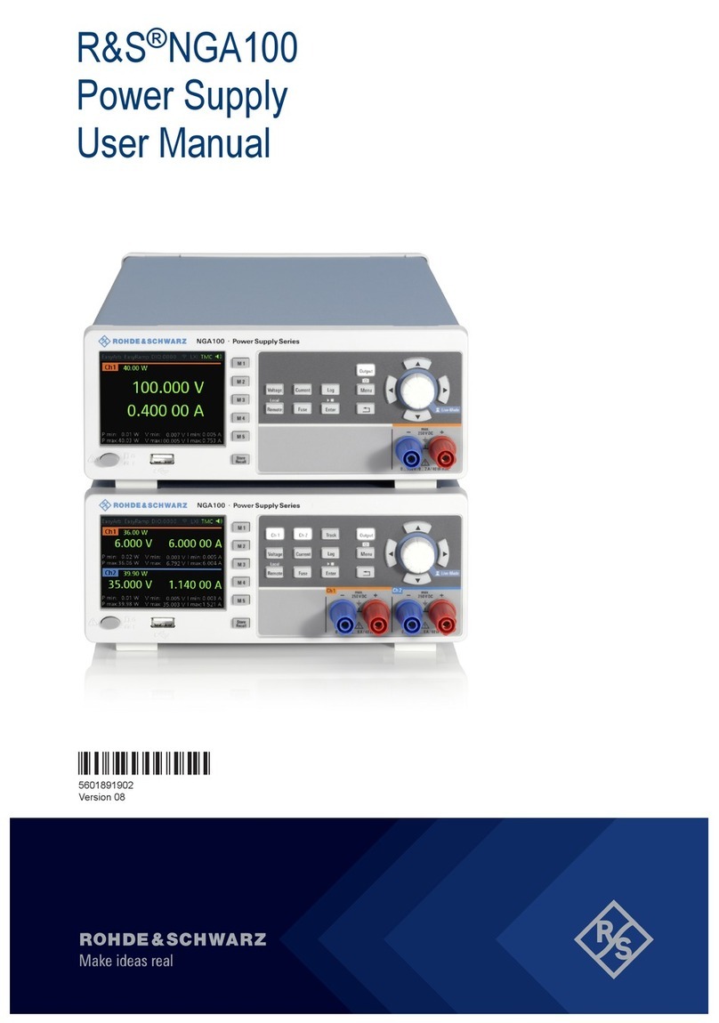 Rohde & Schwarz R&S NGA100 Series User manual
