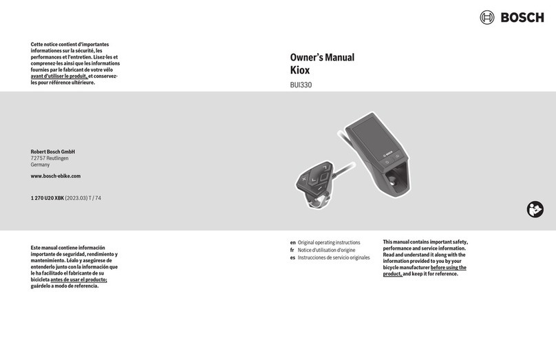 Bosch Kiox BUI330 User manual
