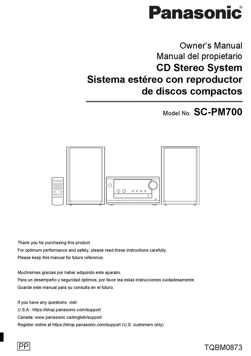 Panasonic SC-PM700 User manual