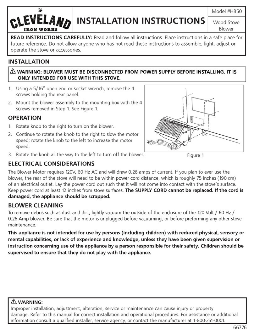 Cleveland HB50 installation instructions
