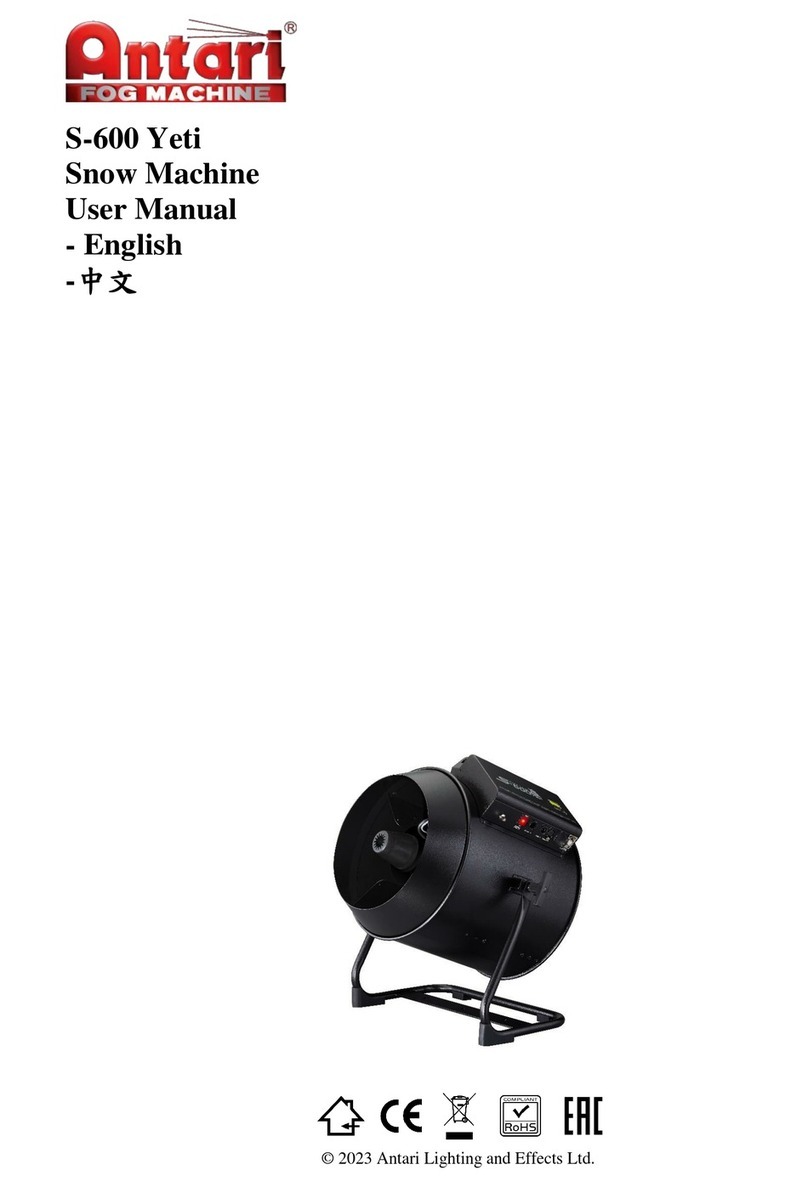 Antari S-600 Yeti User manual Antari S-600 Yeti User manual