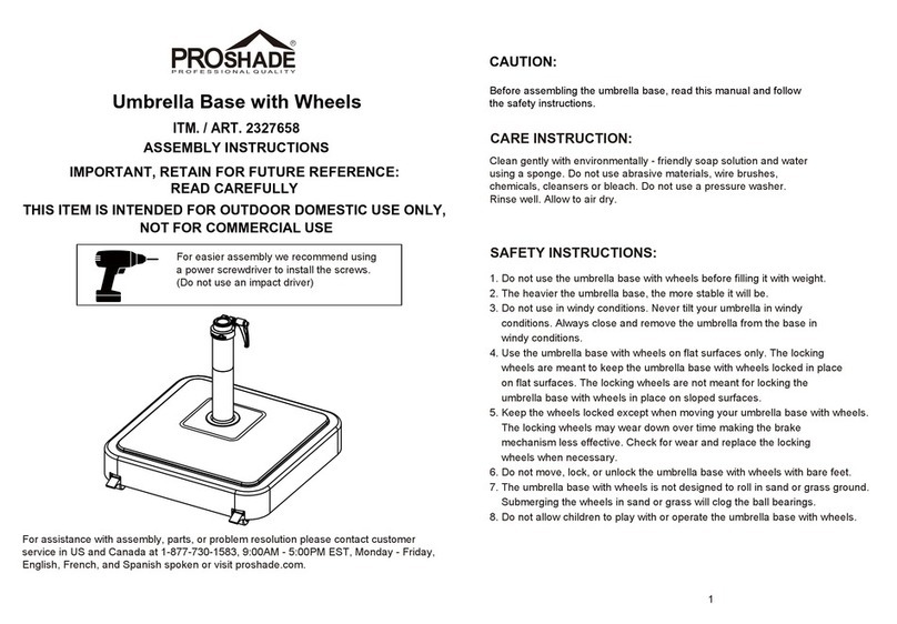 Proshade 2327658 Assembly instructions