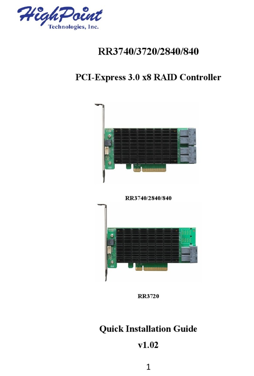 HighPoint RR3740 Quick installation guide