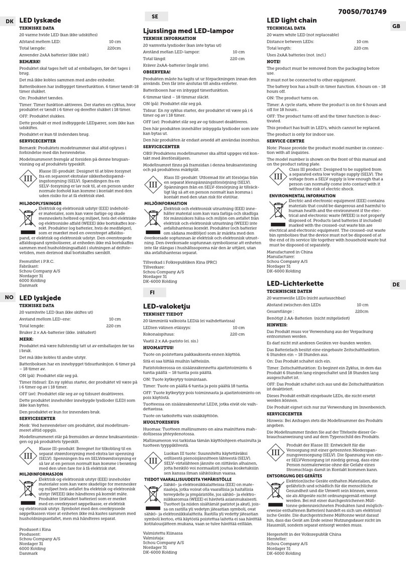 Schou DAY 70050 quick start guide