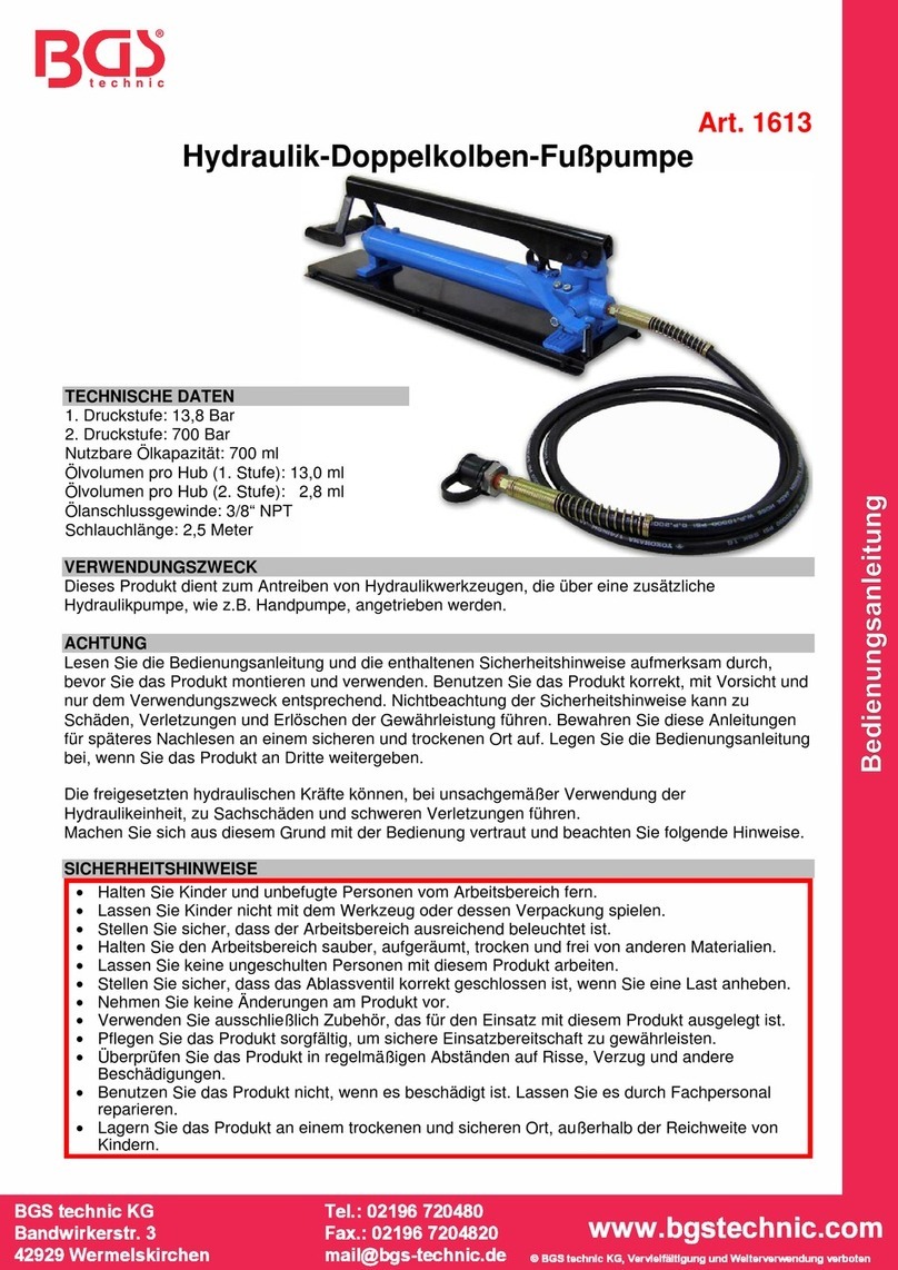 BGS technic 1613 instruction manual