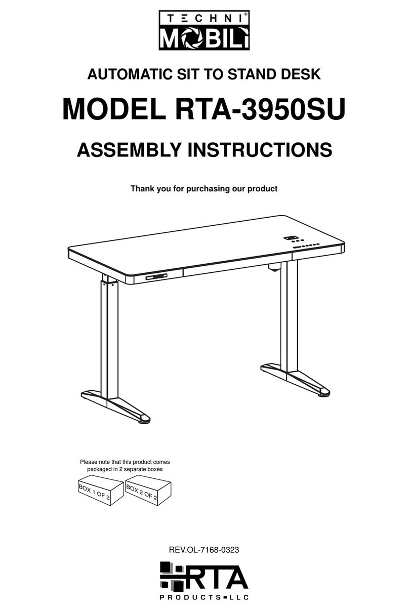 Techni Mobili RTA-3950SU Assembly instructions Techni Mobili RTA-3950SU Assembly instructions