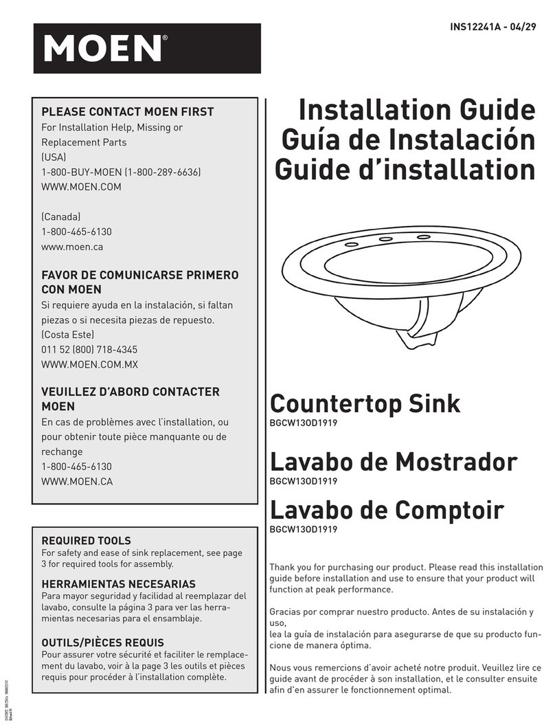 Moen BGCW13OD1919 installation guide