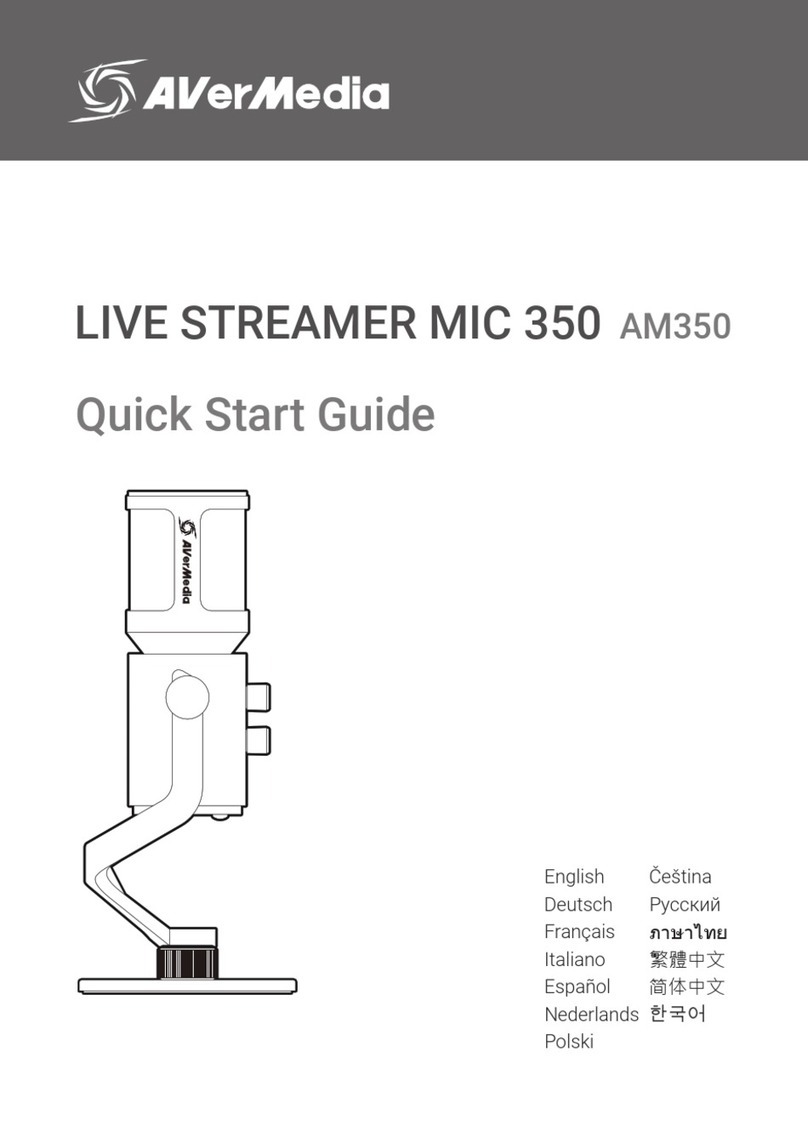 Avermedia LIVE STREAMER MIC 350 User manual Avermedia LIVE STREAMER MIC 350 User manual