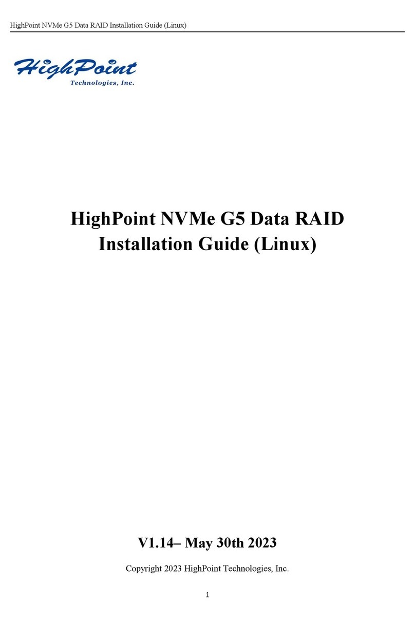 HighPoint SSD7180 User manual HighPoint SSD7180 User manual