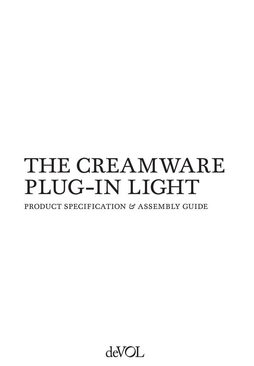 deVOL THE CREAMWARE PLUG-IN LIGHT Assembly guide