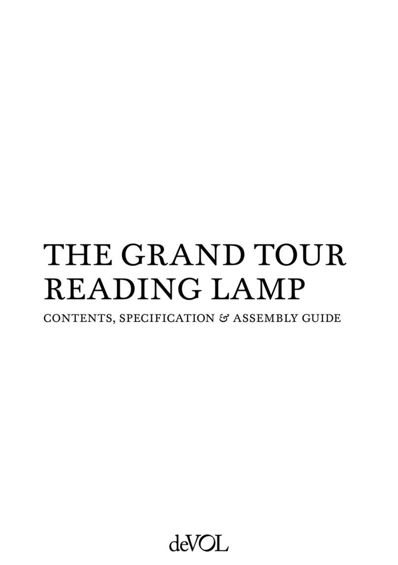 deVOL THE GRAND TOUR READING LAMP Assembly guide deVOL THE GRAND TOUR READING LAMP Assembly guide