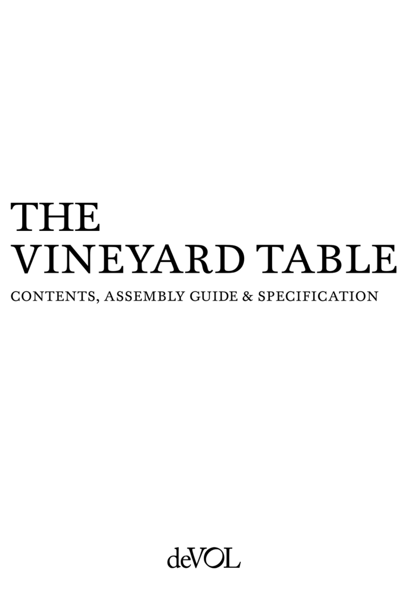 deVOL THE VINEYARD TABLE Assembly guide