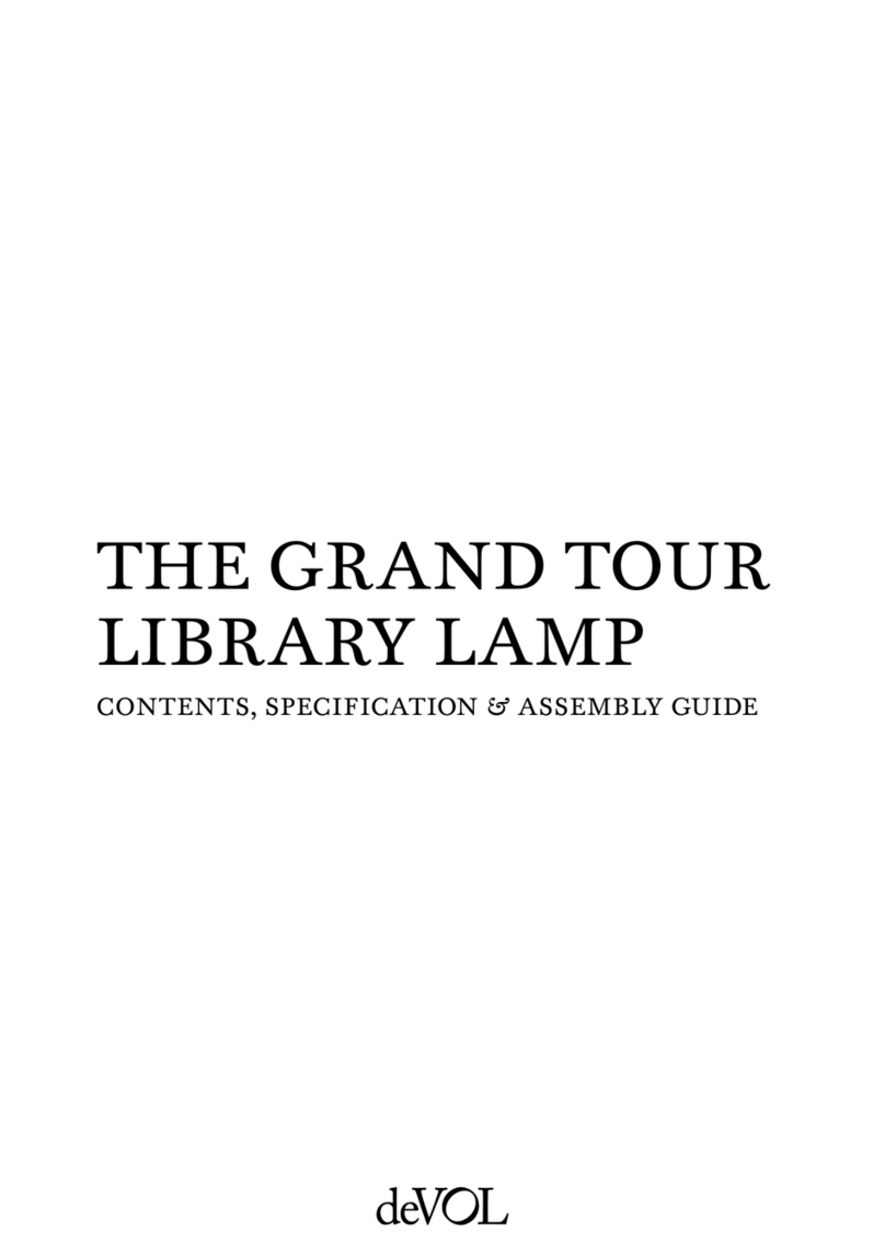 deVOL THE GRAND TOUR LIBRARY LAMP Assembly guide