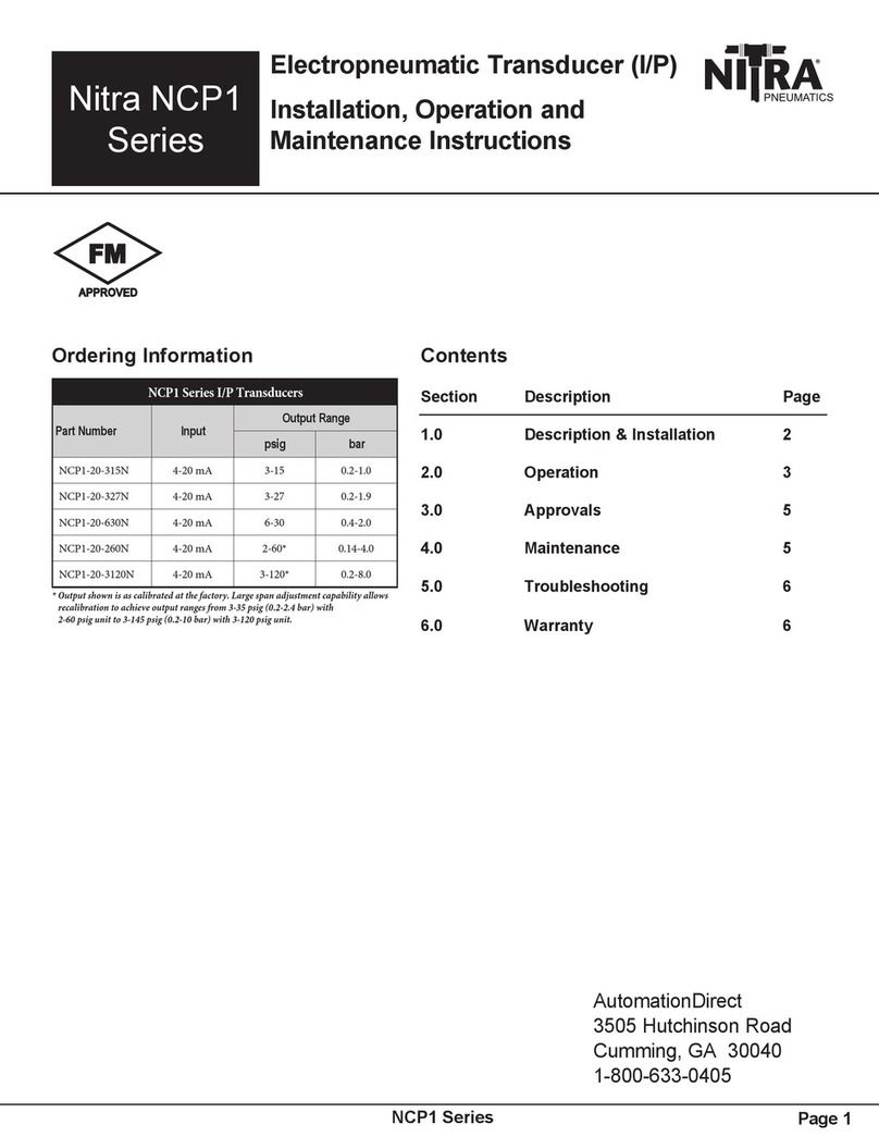 NITRA PNEUMATICS NCP1 Series Manual