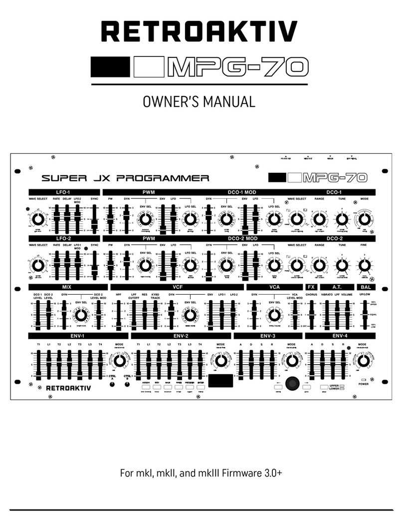 Retroaktiv MPG-70 owner's manual