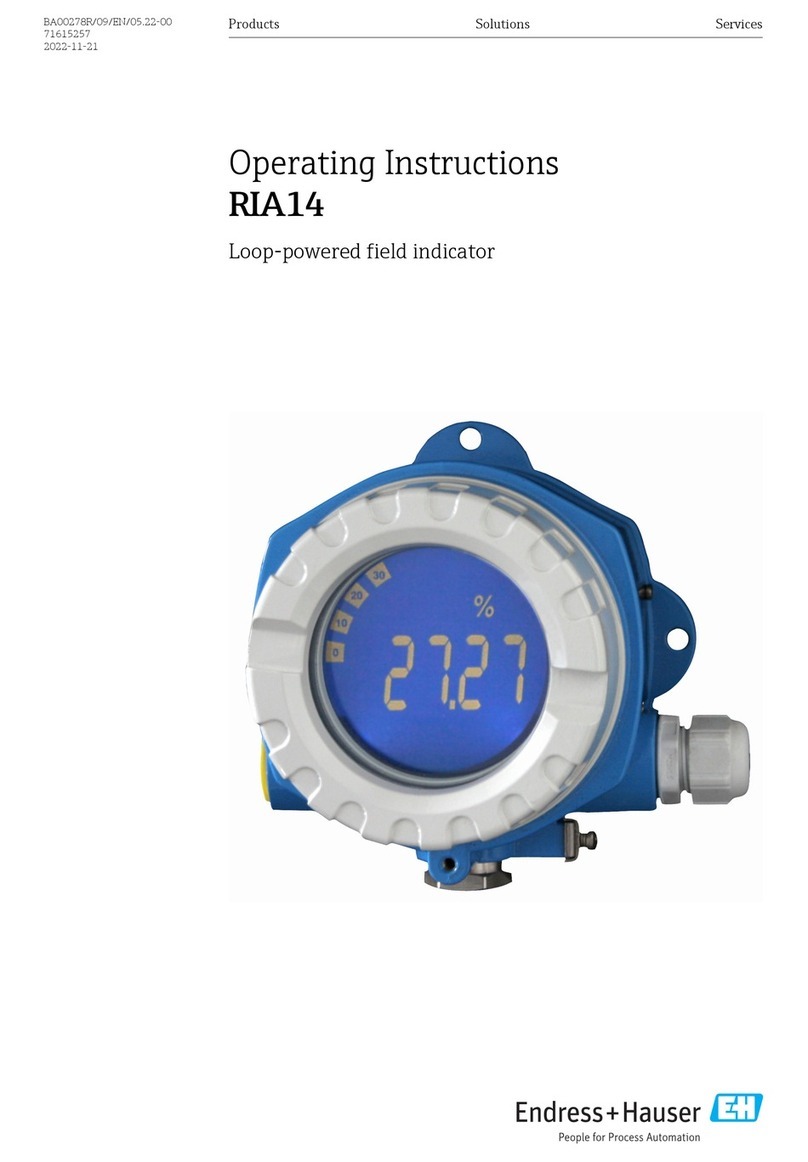 Endress+Hauser RIA14 operating instructions