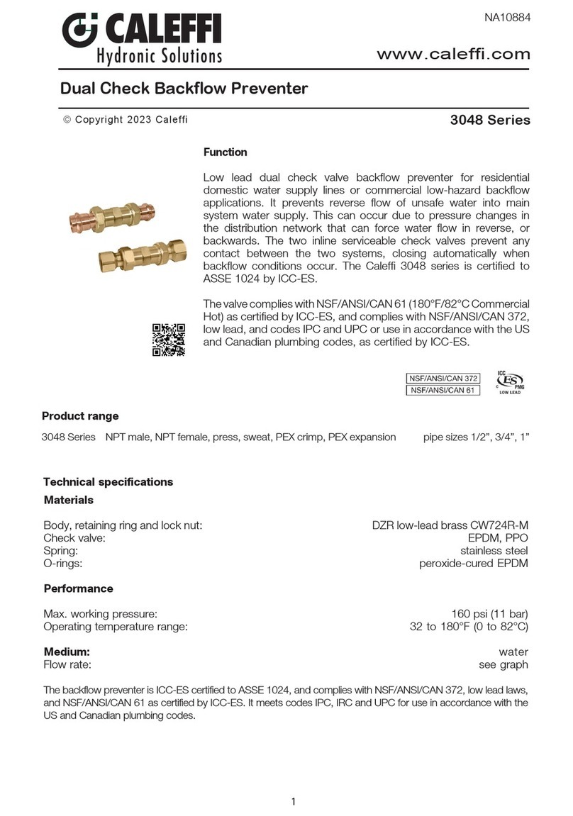 CALEFFI 3048 Series manual