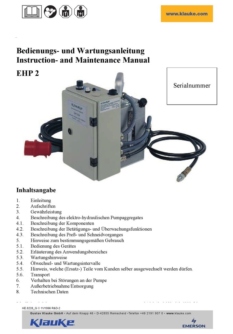 Klauke EHP 2 Instruction and maintenance manual