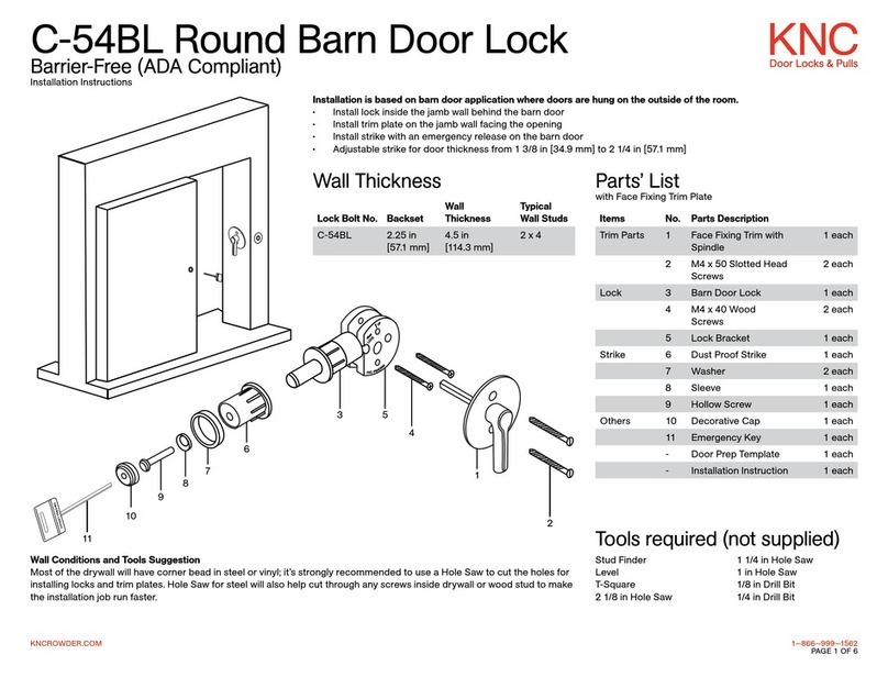 KNC C-54BL installation instructions