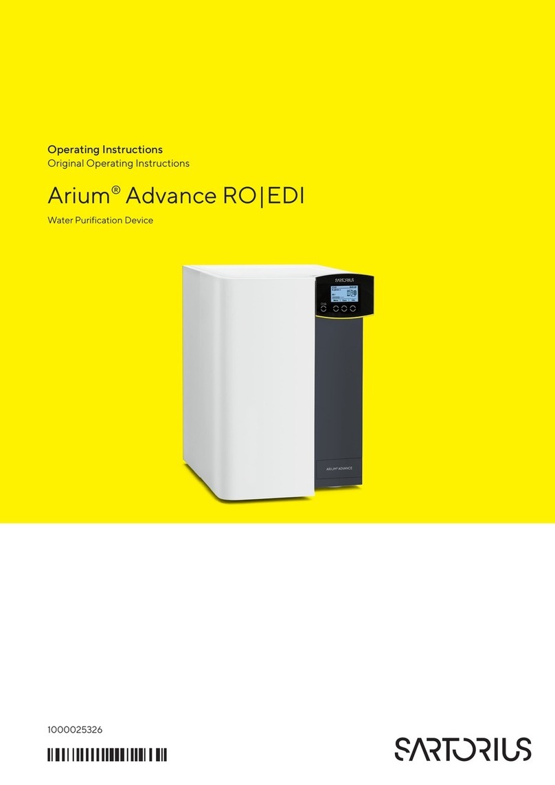 Sartorius Arium Advance RO operating instructions