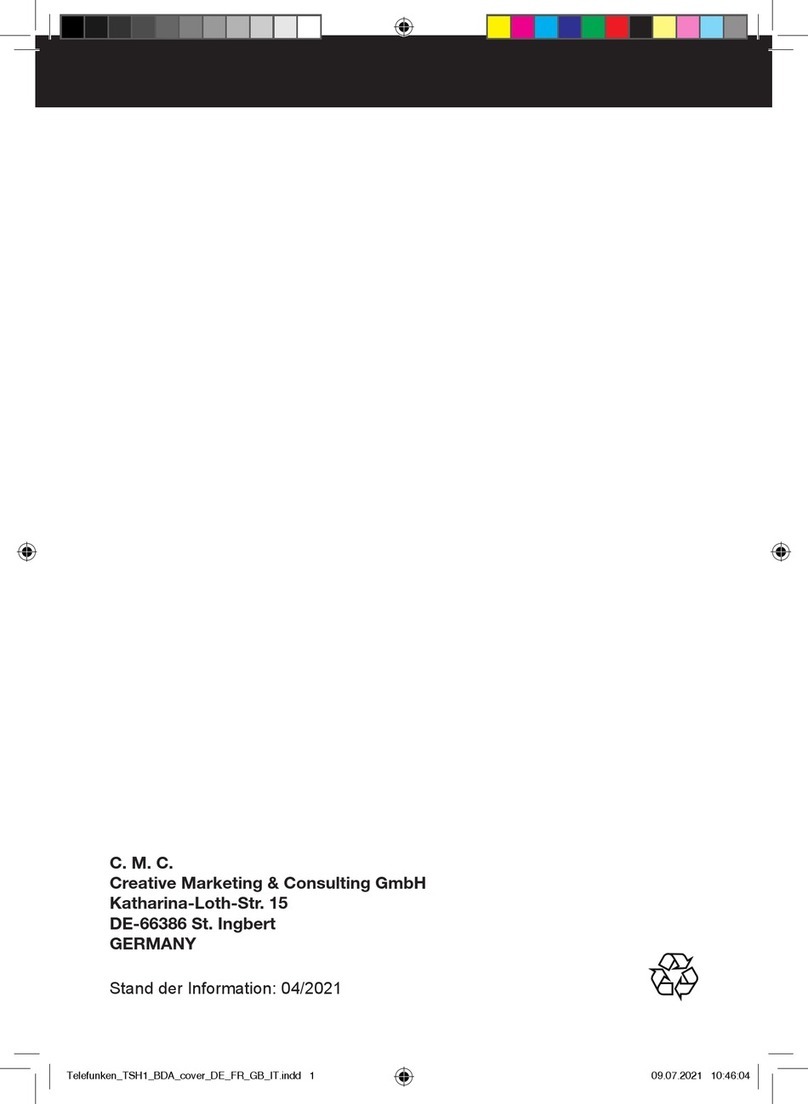 Telefunken TSH1 Operation and safety notes