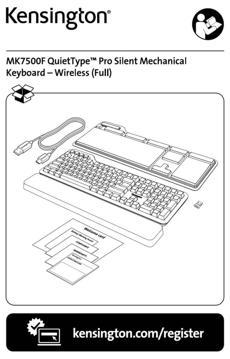 Kensington QuietType MK7500F User manual