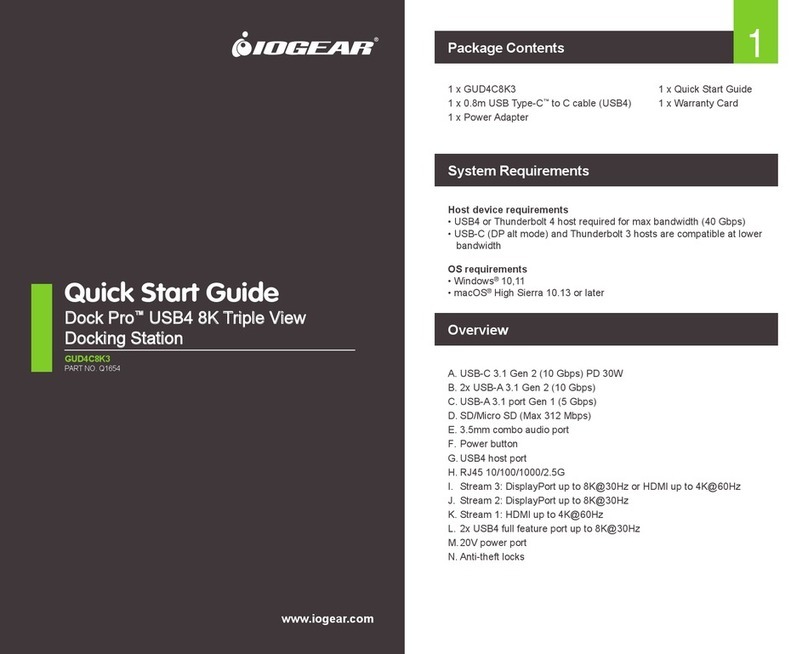 IOGear Dock Pro GUD4C8K3 installation guide