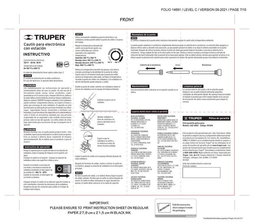 Truper CAU-48ES manual