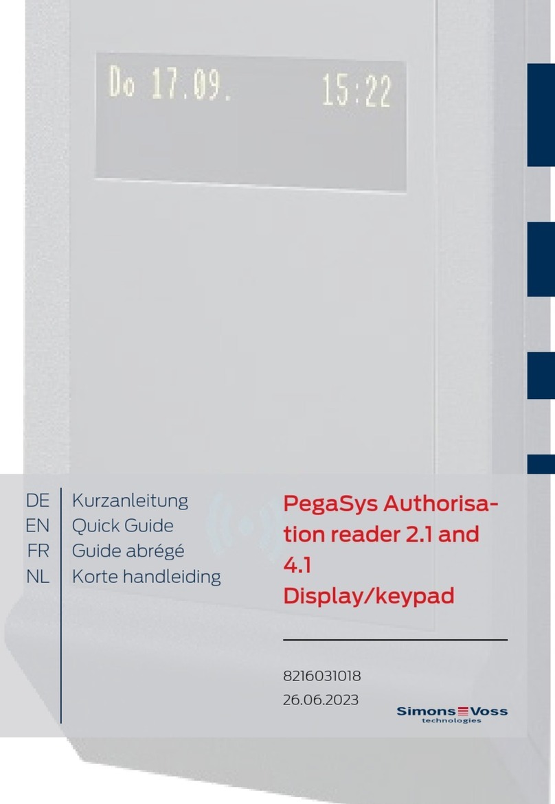 Simons Voss Technologies PegaSys Authorisation 2.1 User manual Simons Voss Technologies PegaSys Authorisation 2.1 User manual