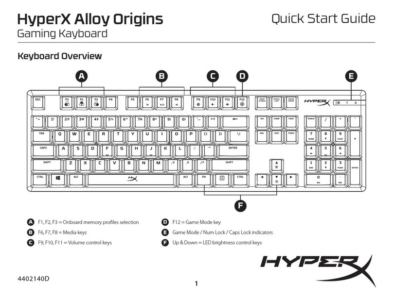 HyperX Alloy Origins Core quick start guide