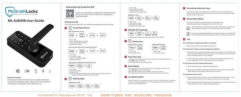 McGrathLocks ML ALBION user guide
