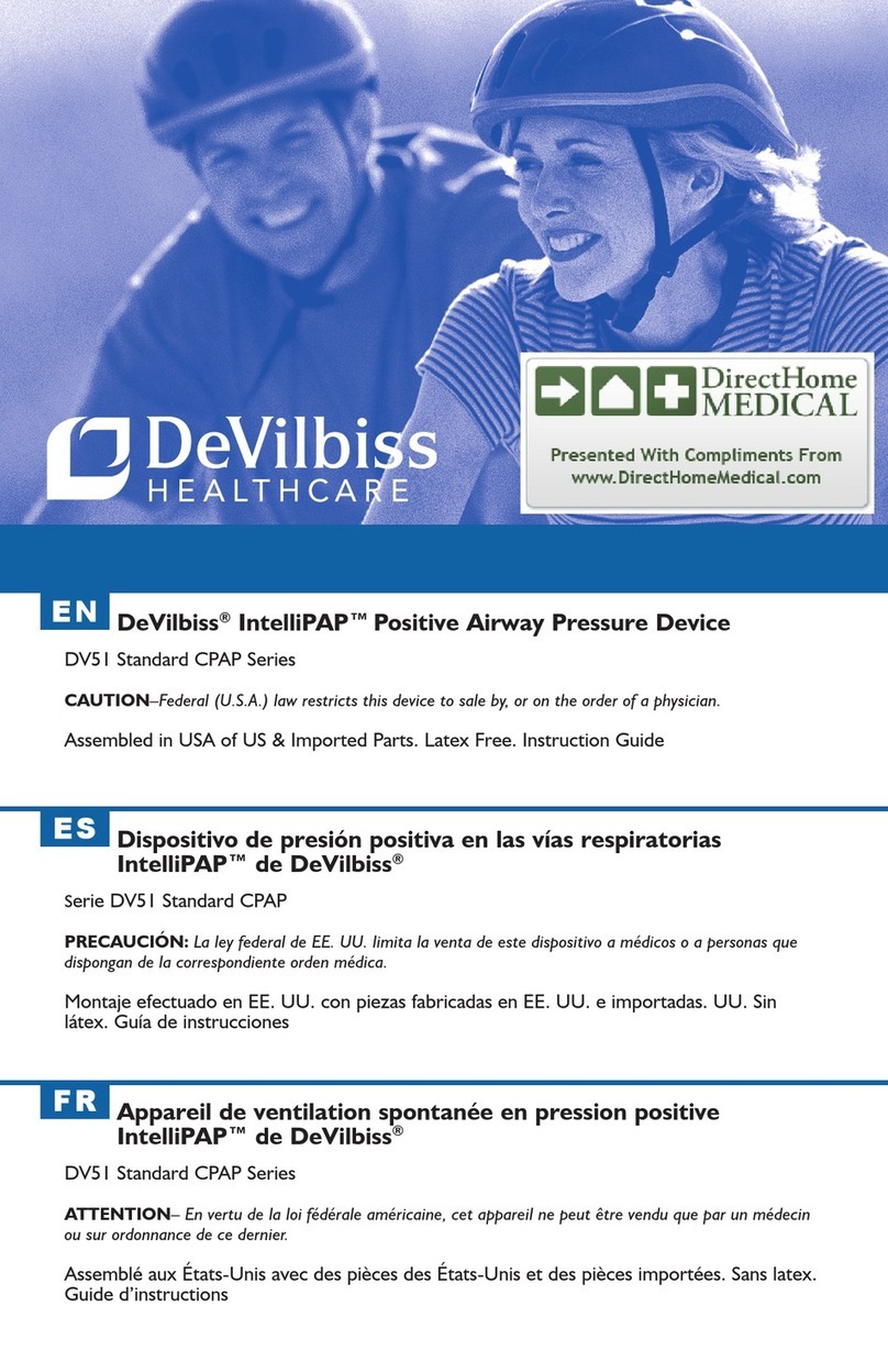 DeVilbiss Healthcare IntelliPAP DV5 Series User manual DeVilbiss Healthcare IntelliPAP DV5 Series User manual