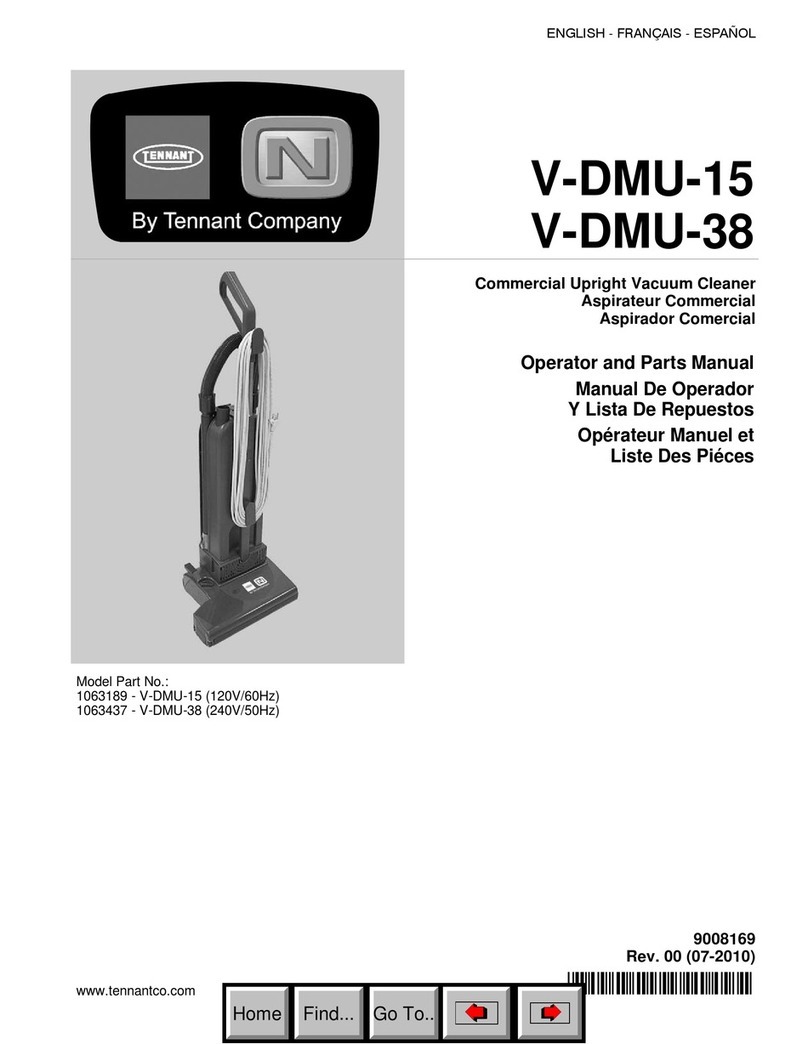 Tennant V-DMU-15 Operator and parts manual