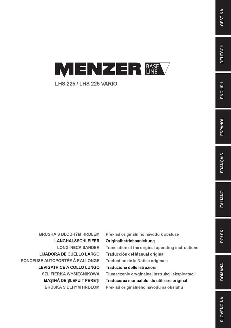 Menzer LHS 225 operating instructions