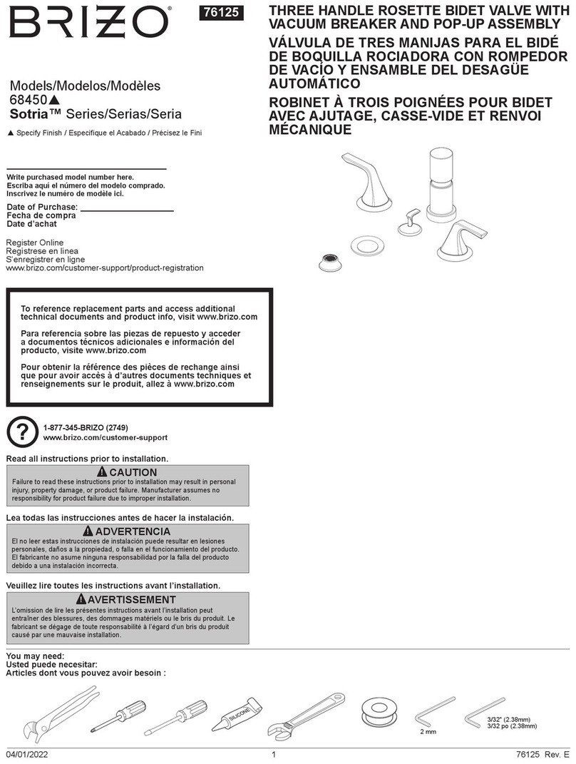 Brizo Sotria 68450 Series manual