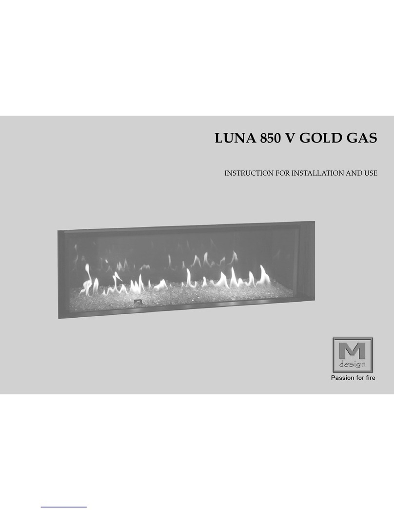M Design LUNA 850 V Gold Gas Instructions for installation and use