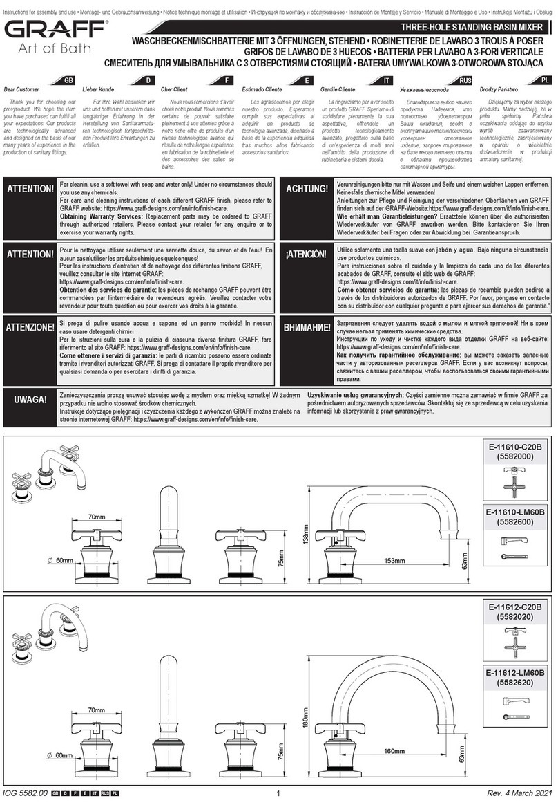 Graff E-11610-C20B Instructions for assembly and use