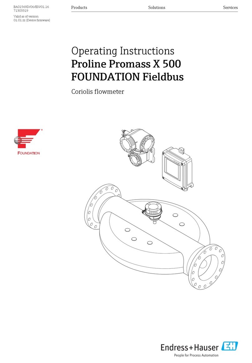Endress+Hauser Proline Promass X 500 FOUNDATION Fieldbus operating instructions