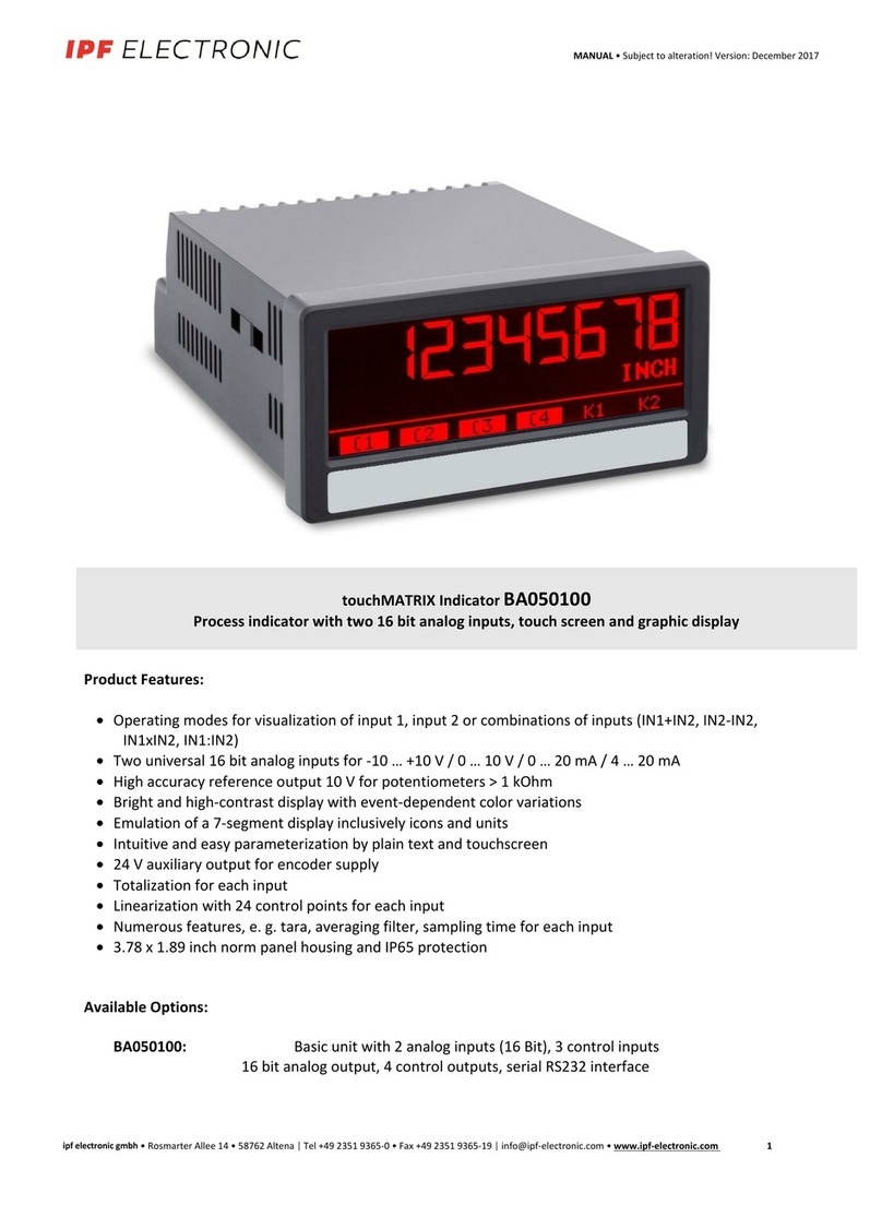 ipf electronic touchMATRIX BA050100 manual