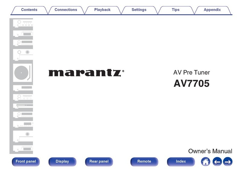 Marantz AV7705 User manual