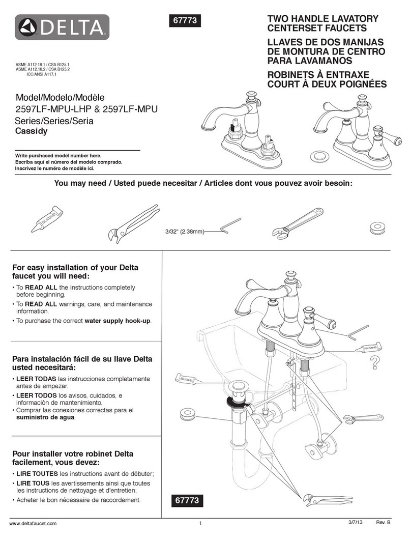 Delta Cassidy 2597LF-MPU Series manual