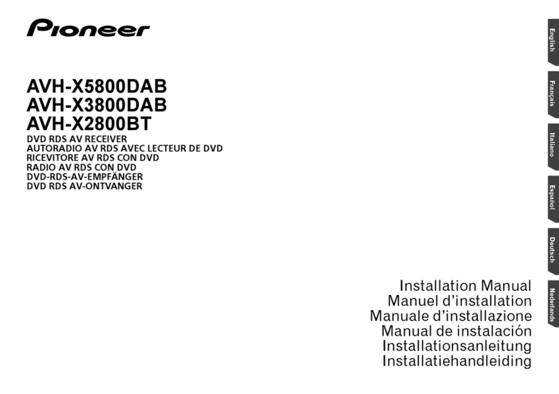 Pioneer AVH-X2800BT installation manual