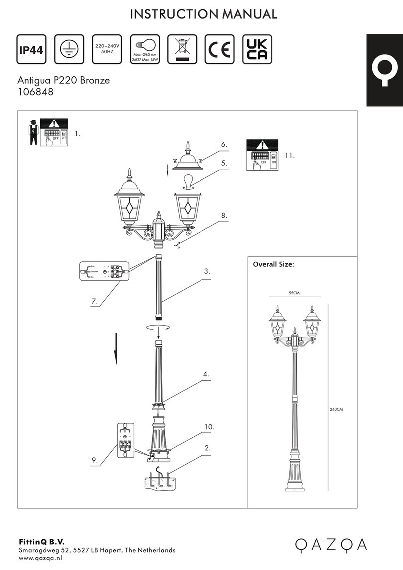 Qazqa Antigua P220 Bronze User manual