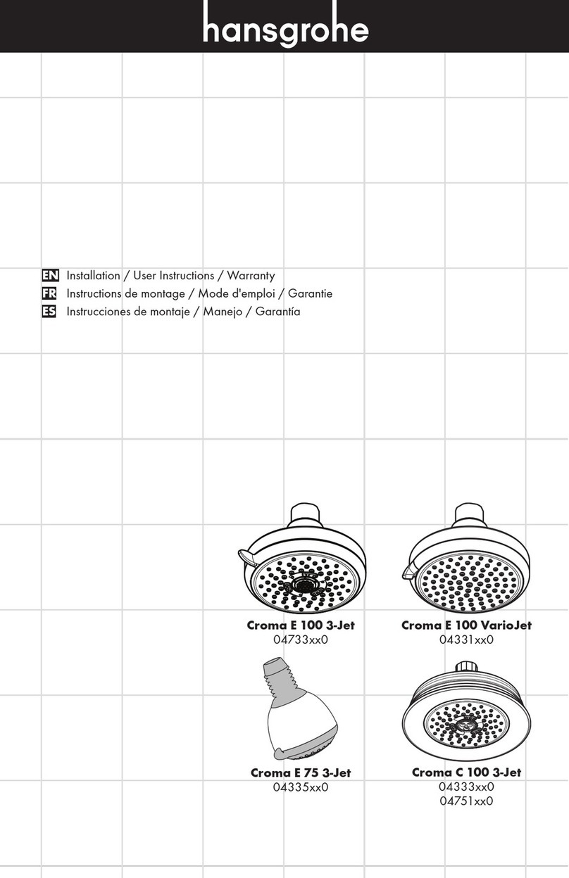 Hans Grohe Croma E 100 3-Jet 04733 0 Series Instruction Manual
