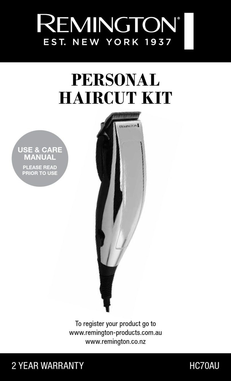 Remington HC70AU Use & care manual