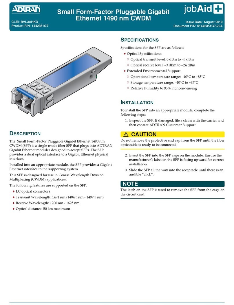 ADTRAN 1442351G7 User manual