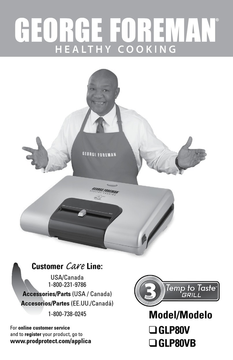George Foreman GLP80VB User manual