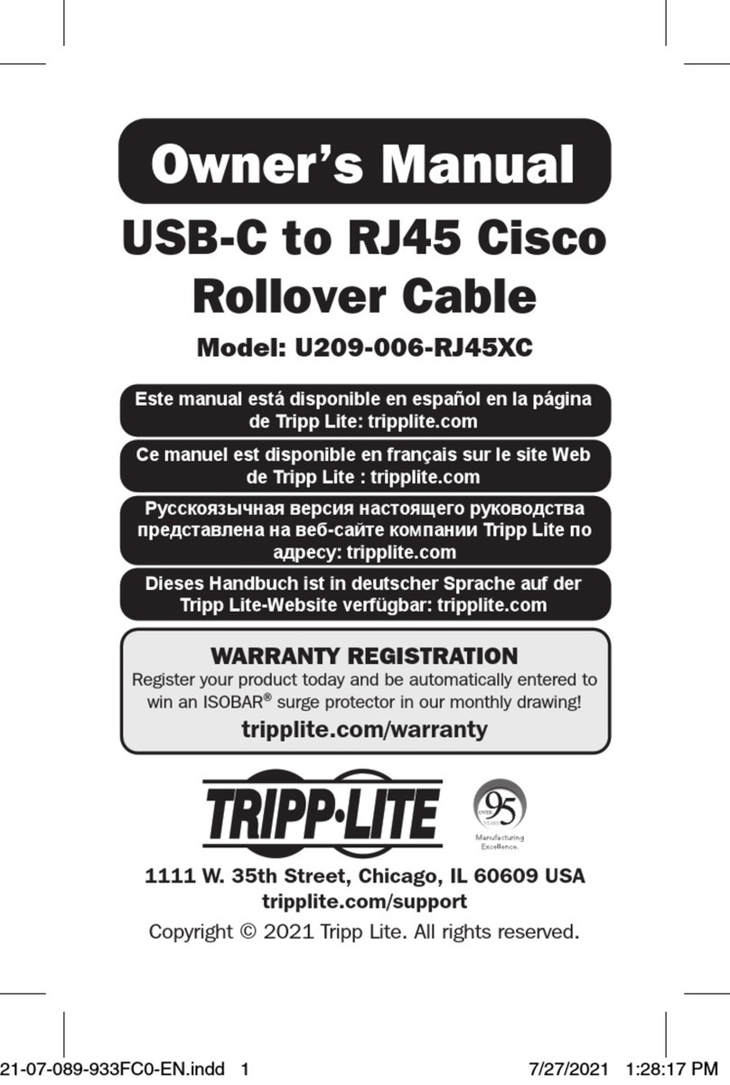 Tripp Lite U209-006-RJ45XC owner's manual