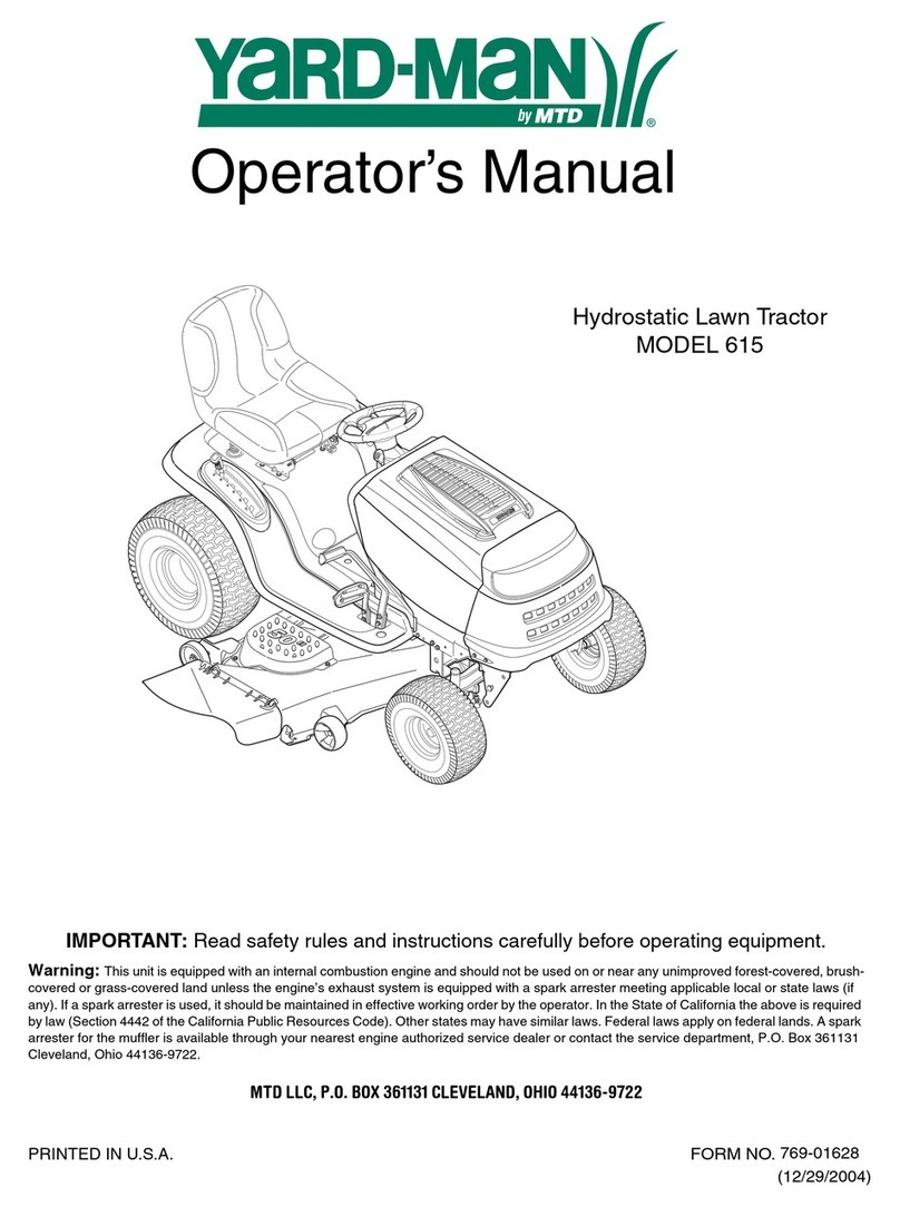 MTD 615 Operator's manual